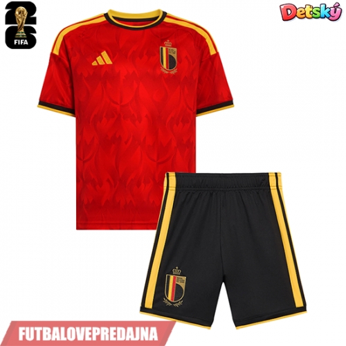 Lacne Dětský Futbalové dres Belgicko Thomas Meunier #15 MS 2026 Krátky Rukáv - Domáci (+ trenírky)